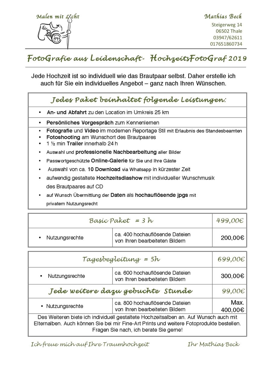 preisliste